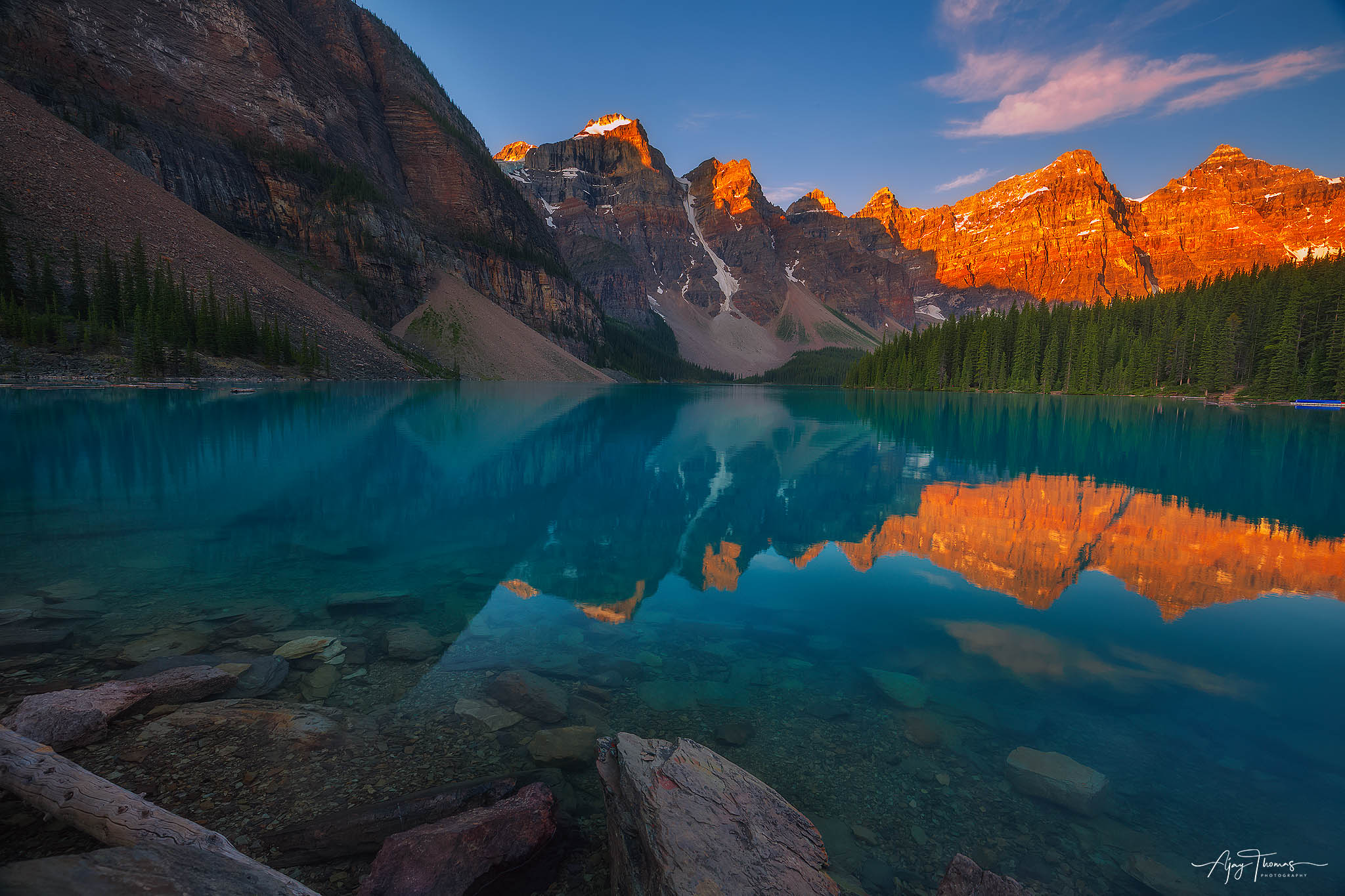 Moraine Lake, located in Banff National Park, Alberta, is without a doubt one of Canada's most frequently photographed sites...