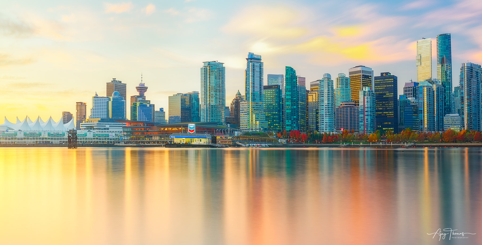 Vancouver skyline sunset print